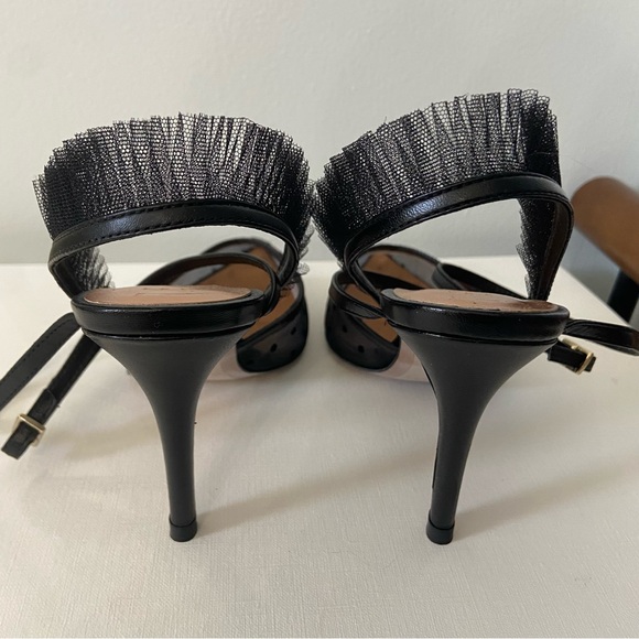 TED BAKER Sheer Mesh Polka Dot Heels Size 7 - Picture 5 of 7